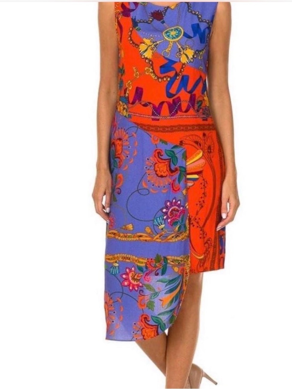 Desigual Floral Print Sleeveless
Dress Sz 46